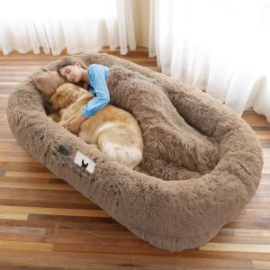 Human-Sized Orthopedic Faux Fur Dog & Pet Bed