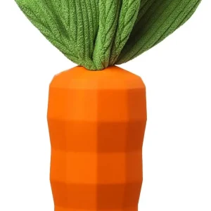 Squeaky Carrot-Shaped Rubber Chew Toy for Dogs