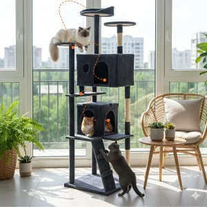JHK 70" Multi-Level Cat Tree Tower with Condo