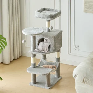 JHK 44" Multi-Cat Climbing Tower with Sisal Posts