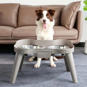 Raised Stainless Steel Pet Bowl – Anti-Spill, Non-Slip