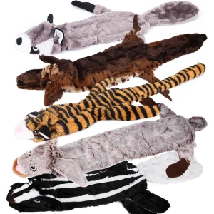 Durable No-Stuffing Squeaky Plush Dog Toy